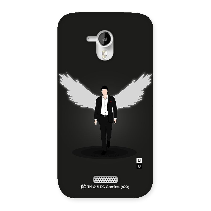 Lucifer Minimalistic Archangel Art Back Case for Micromax Canvas HD A116