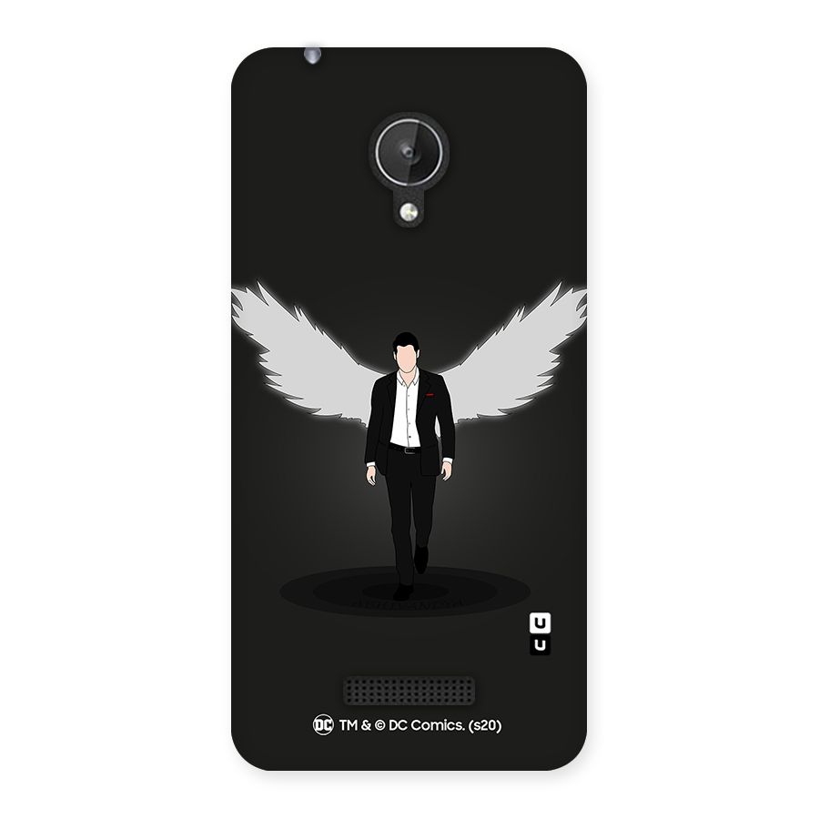 Lucifer Minimalistic Archangel Art Back Case for Micromax Canvas Spark Q380