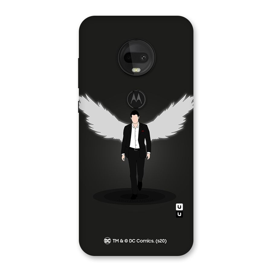 Lucifer Minimalistic Archangel Art Back Case for Moto G7