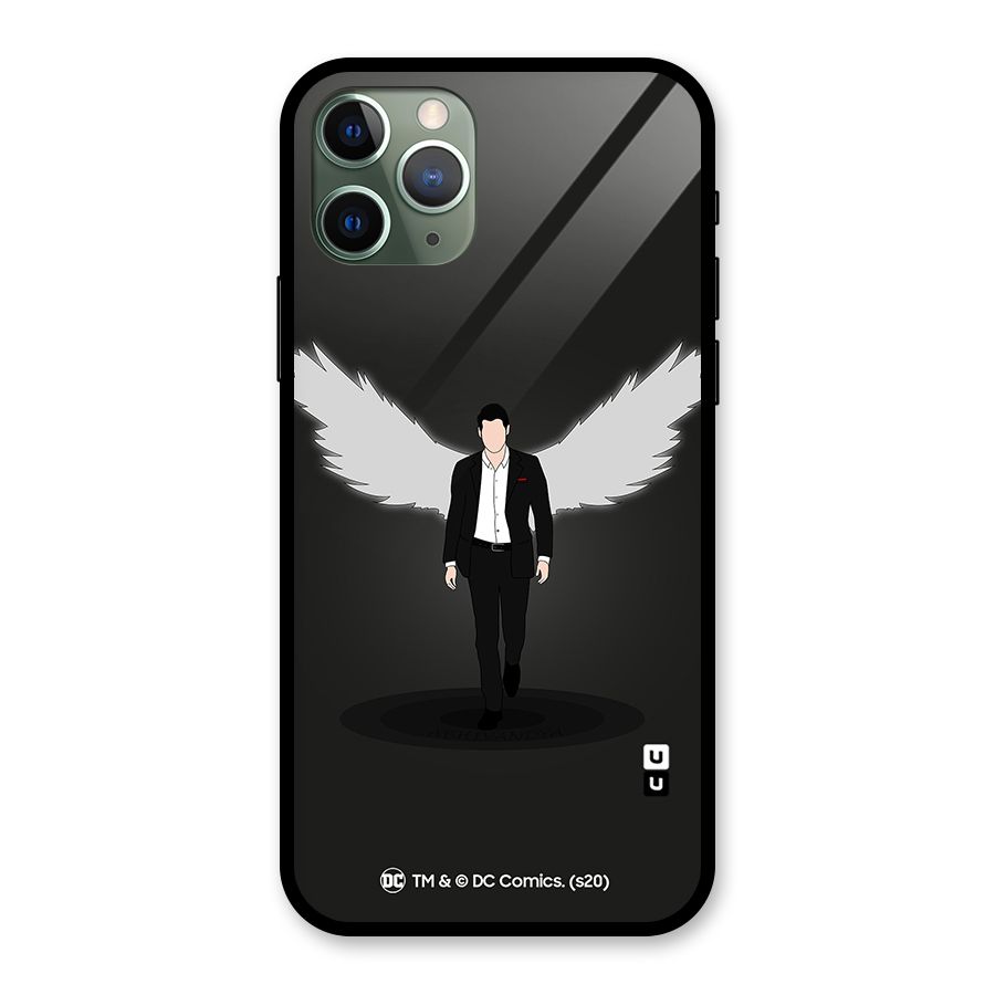 Lucifer Minimalistic Archangel Art Glass Back Case for iPhone 11 Pro