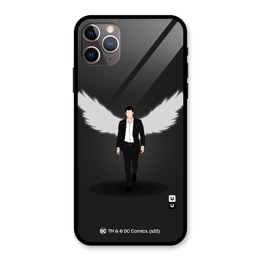 Lucifer Minimalistic Archangel Art Glass Back Case for iPhone 11 Pro Max