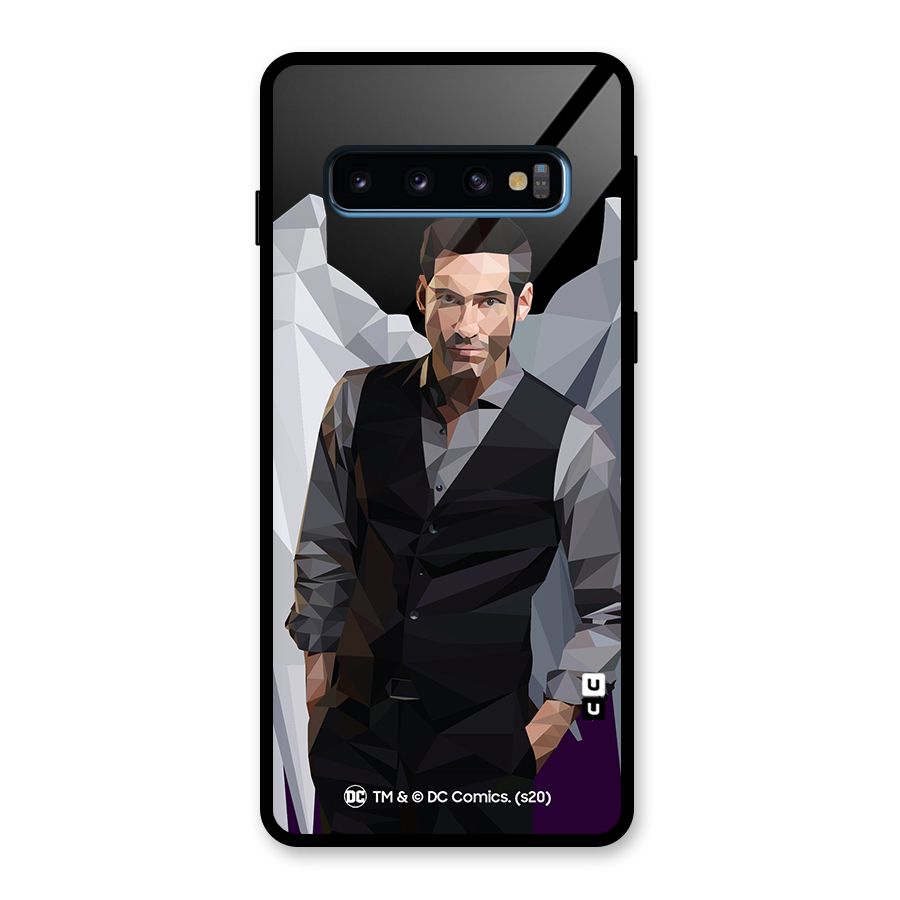 Lucifer Morningstar Art Abstract Glass Back Case for Galaxy S10