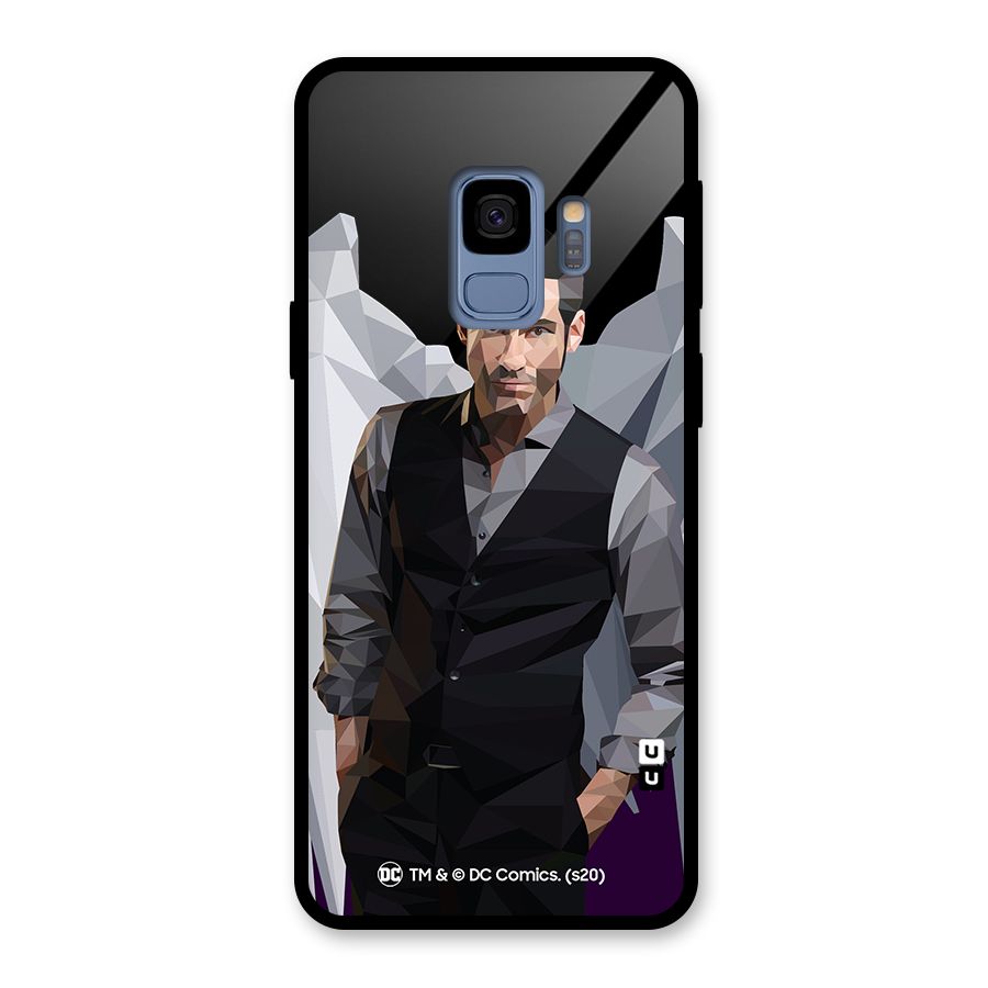 Lucifer Morningstar Art Abstract Glass Back Case for Galaxy S9