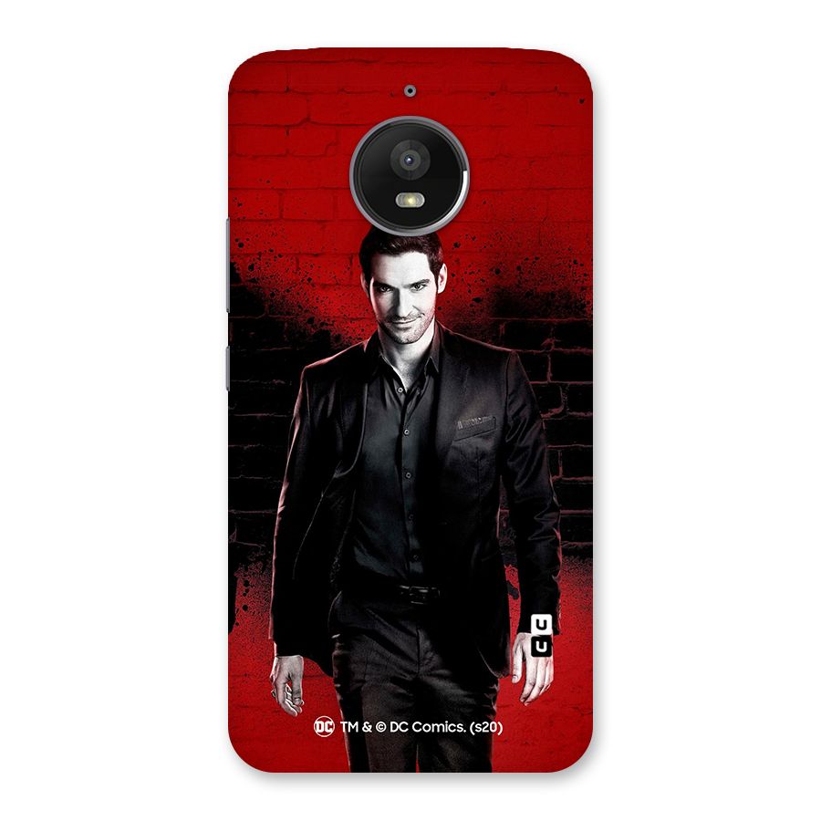 Lucifer Morningstar Wings Shadow Back Case for Moto E4 Plus