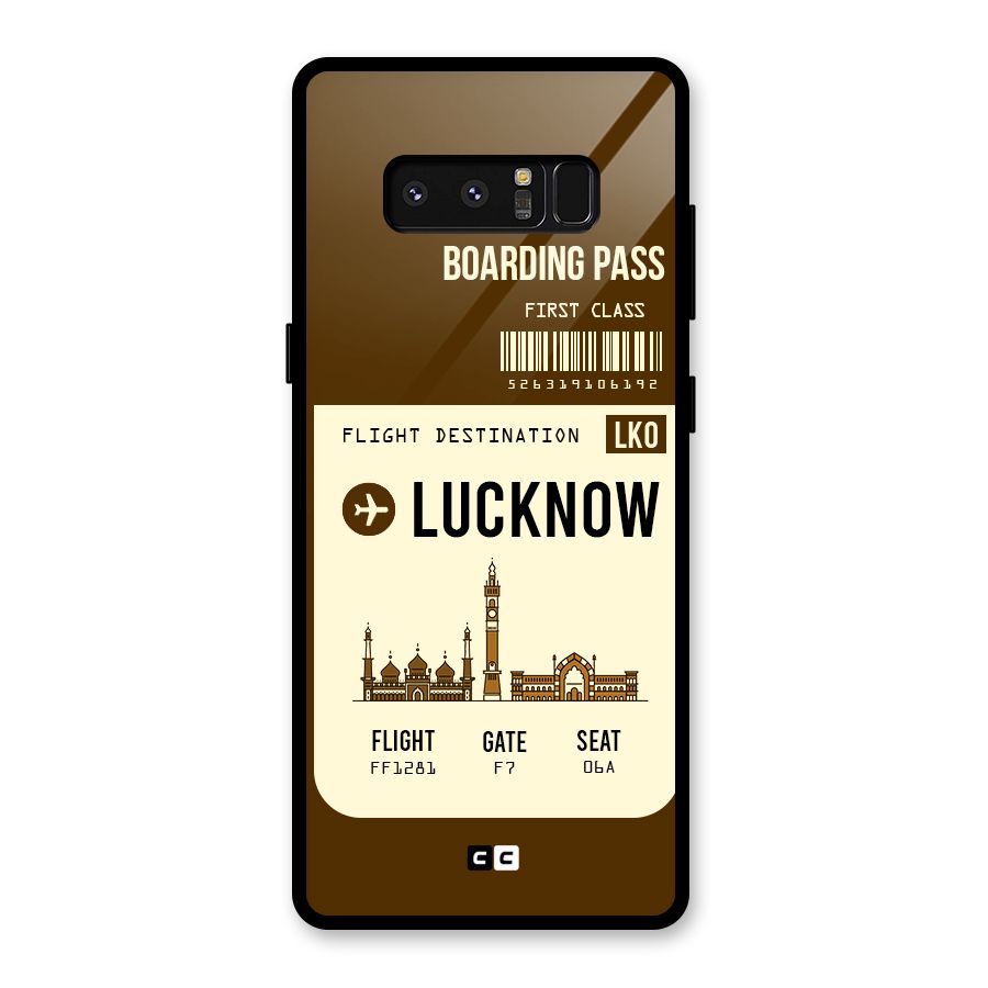 Lucknow Boarding Pass Glass Back Case for Galaxy Note 8