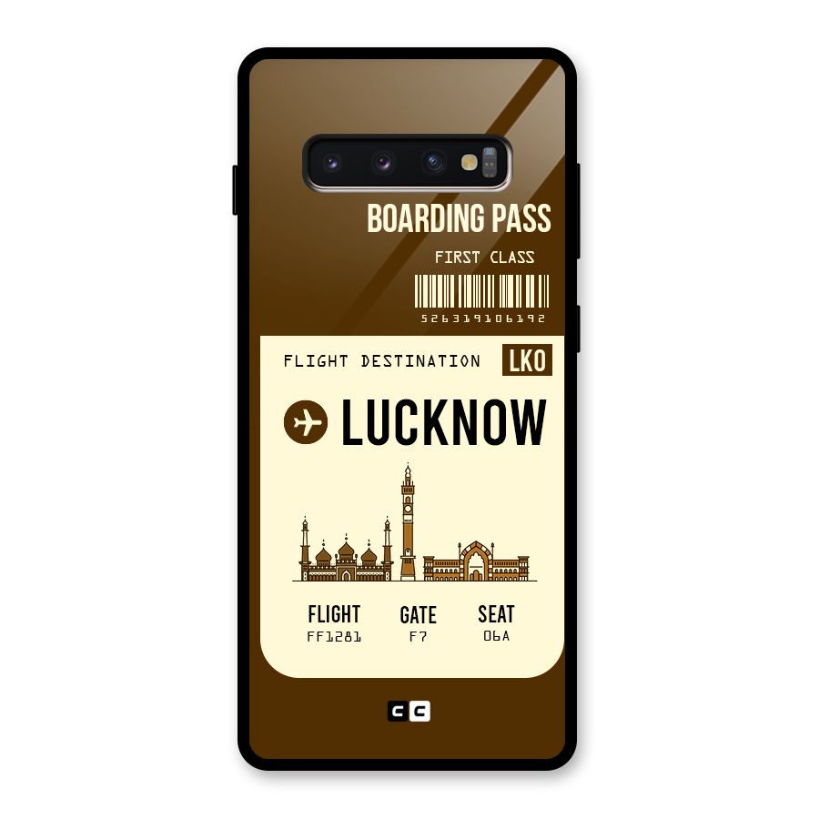 Lucknow Boarding Pass Glass Back Case for Galaxy S10 Plus