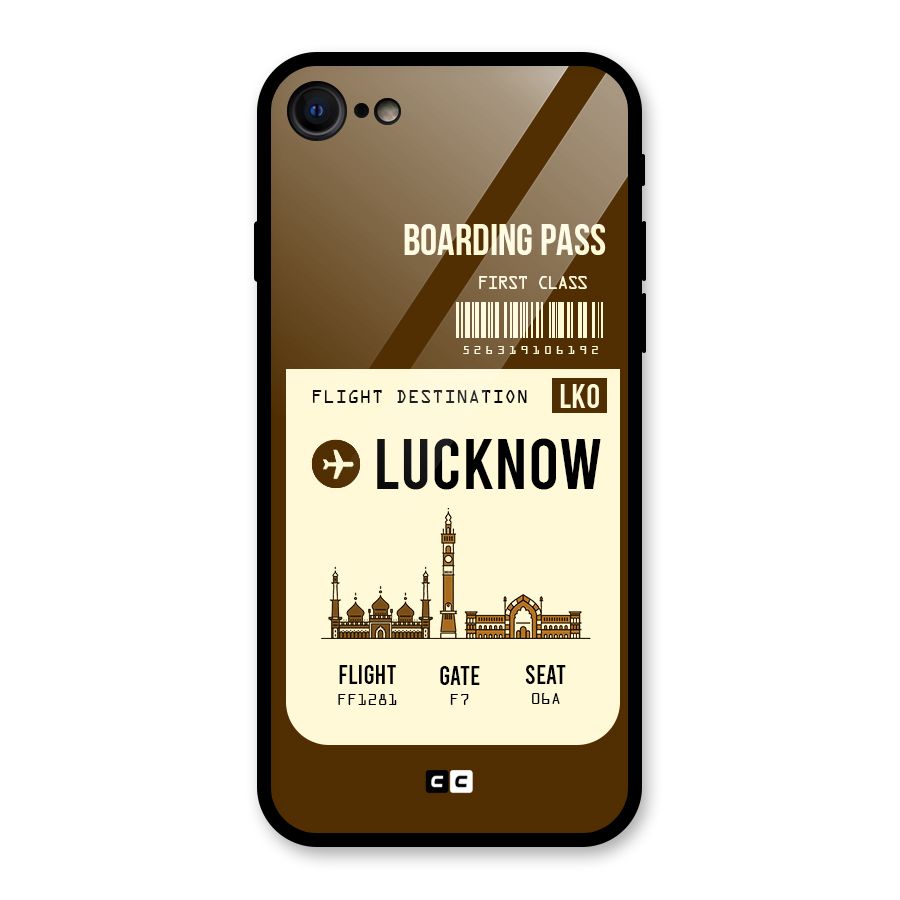 Lucknow Boarding Pass Glass Back Case for iPhone 7