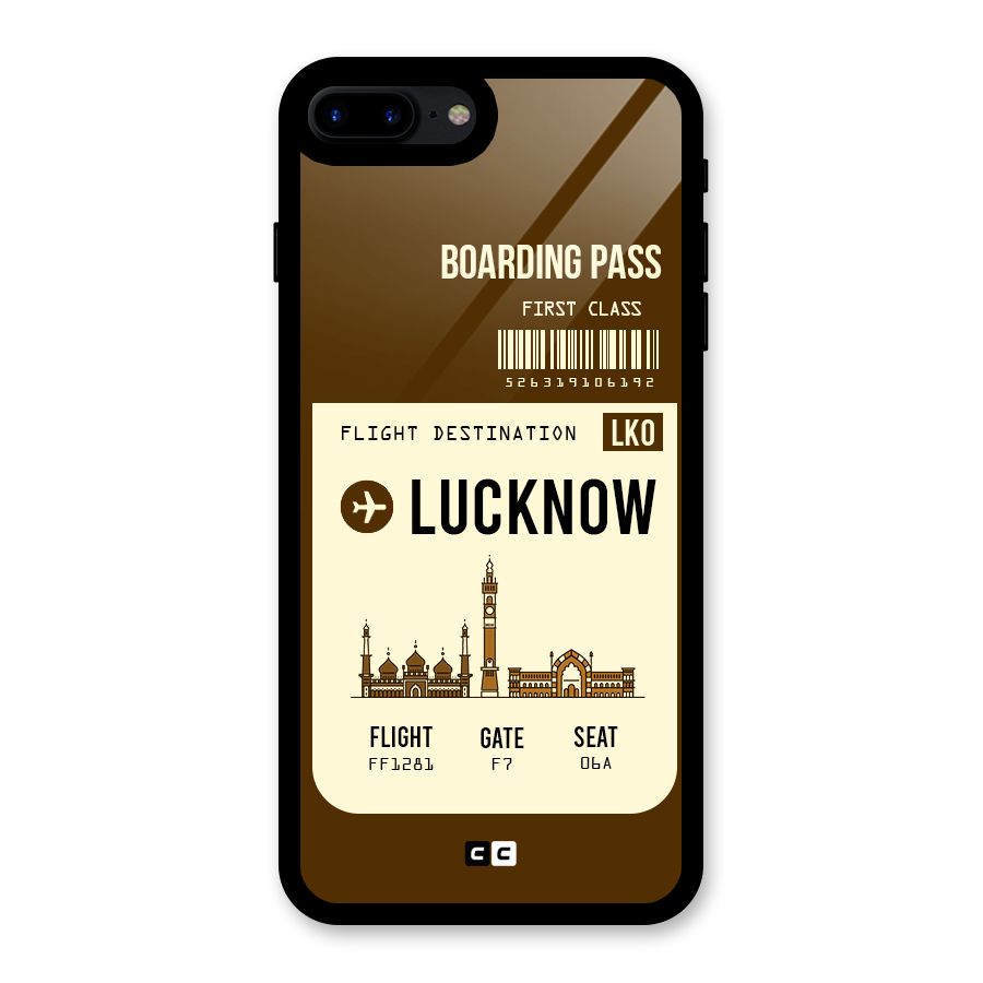 Lucknow Boarding Pass Glass Back Case for iPhone 8 Plus