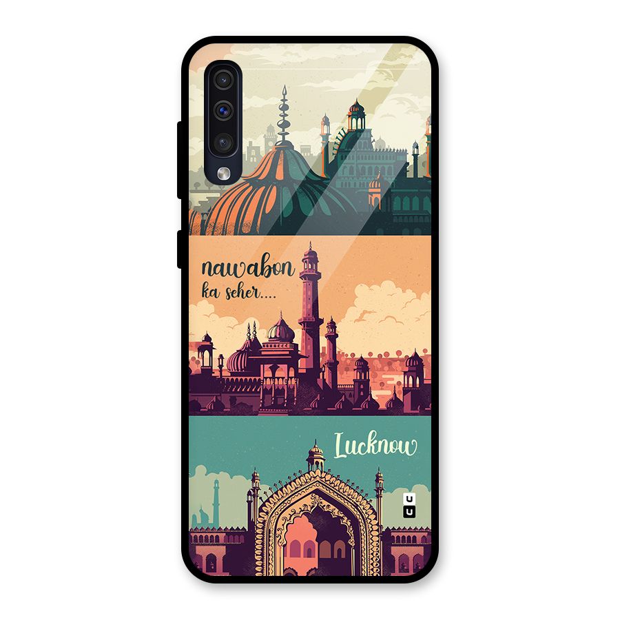 Lucknow City Glass Back Case for Galaxy A50