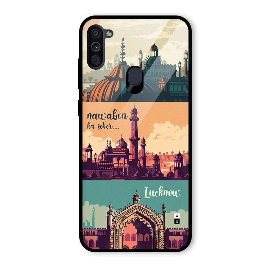 Lucknow City Glass Back Case for Galaxy M11