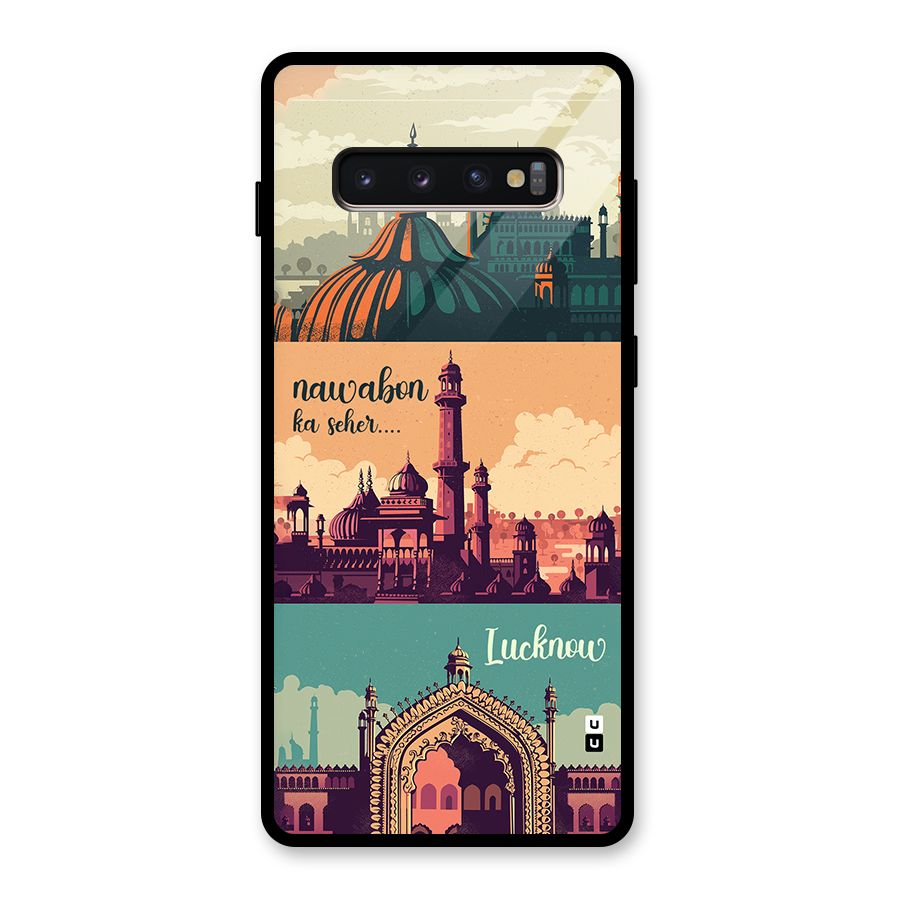 Lucknow City Glass Back Case for Galaxy S10 Plus