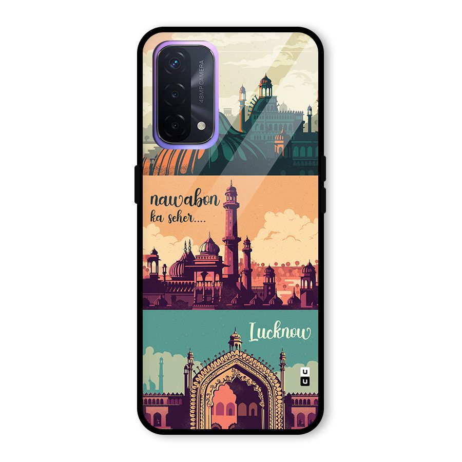 Lucknow City Glass Back Case for Oppo A74 5G