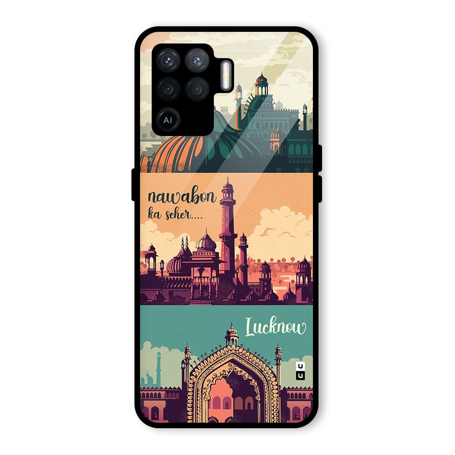 Lucknow City Glass Back Case for Oppo F19 Pro
