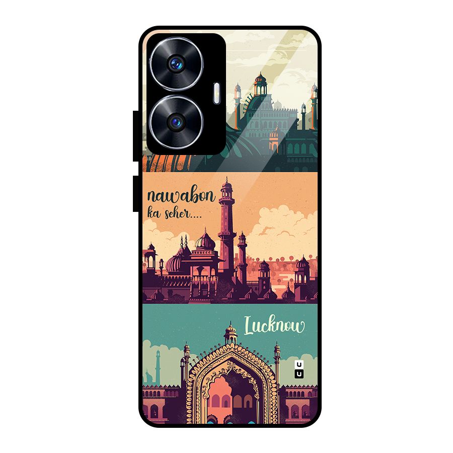 Lucknow City Glass Back Case for Realme Narzo N55