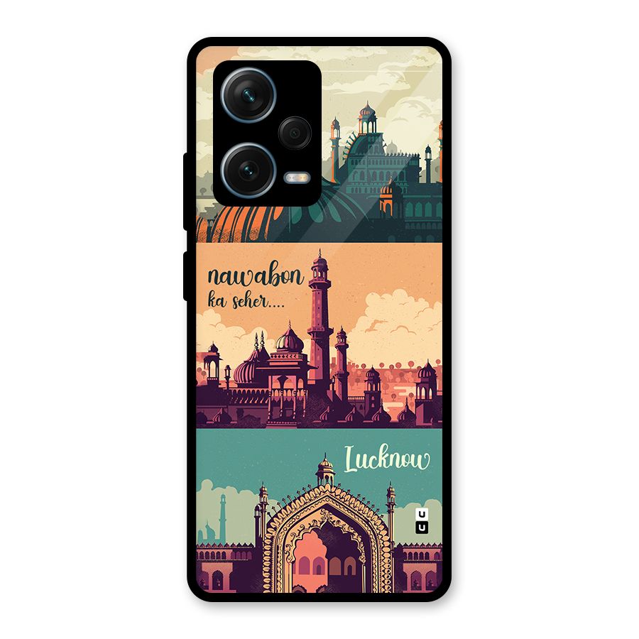 Lucknow City Glass Back Case for Redmi Note 12 Pro Plus 5G