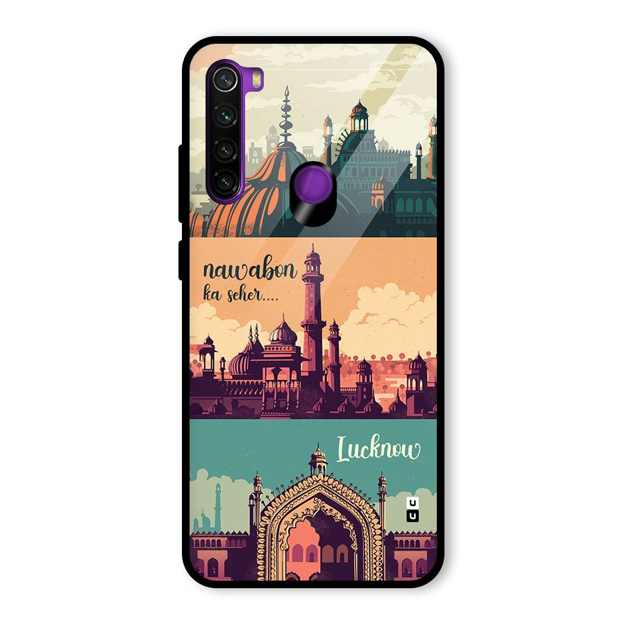 Lucknow City Glass Back Case for Redmi Note 8