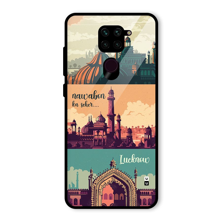 Lucknow City Glass Back Case for Redmi Note 9