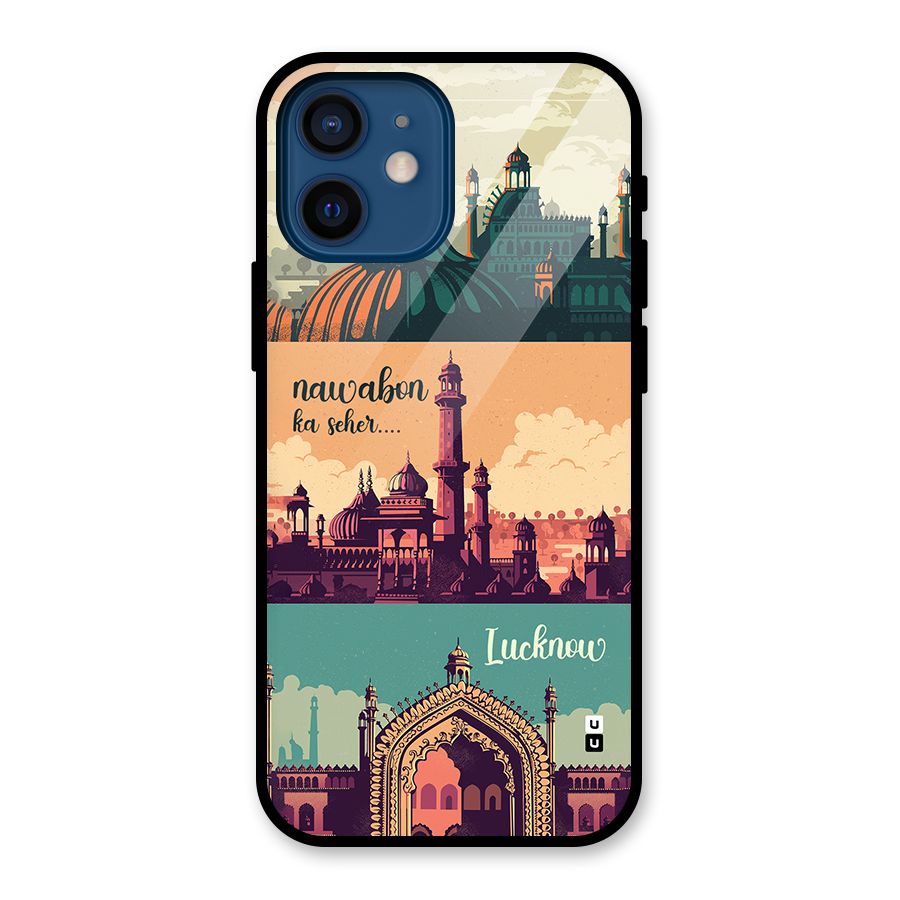 Lucknow City Glass Back Case for iPhone 12 Mini