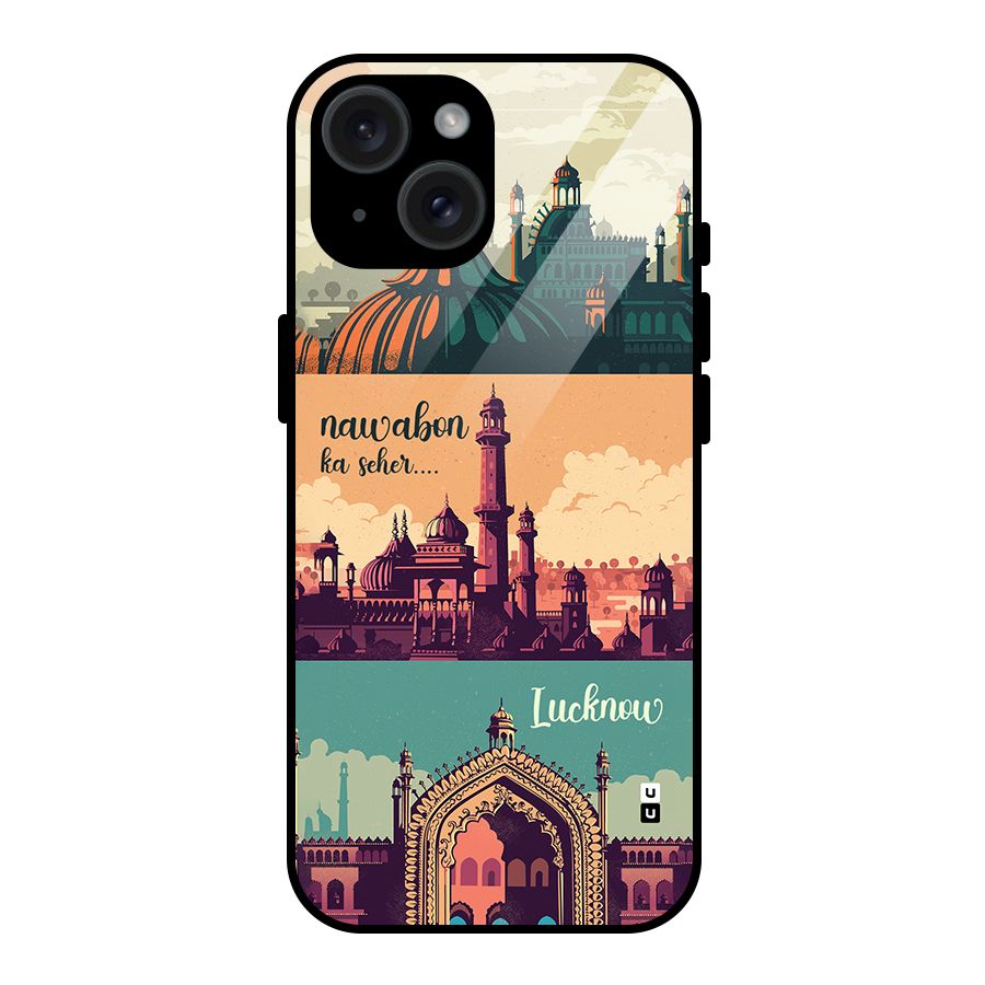 Lucknow City Glass Back Case for iPhone 15