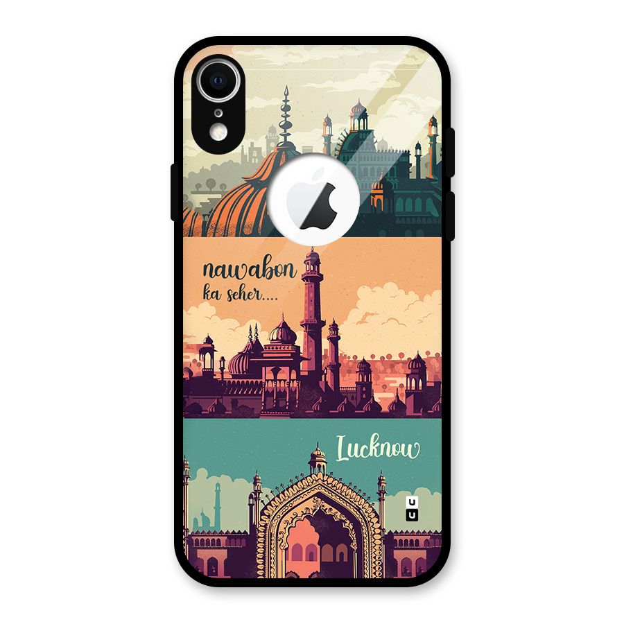 Lucknow City Glass Back Case for iPhone XR Logo Cut