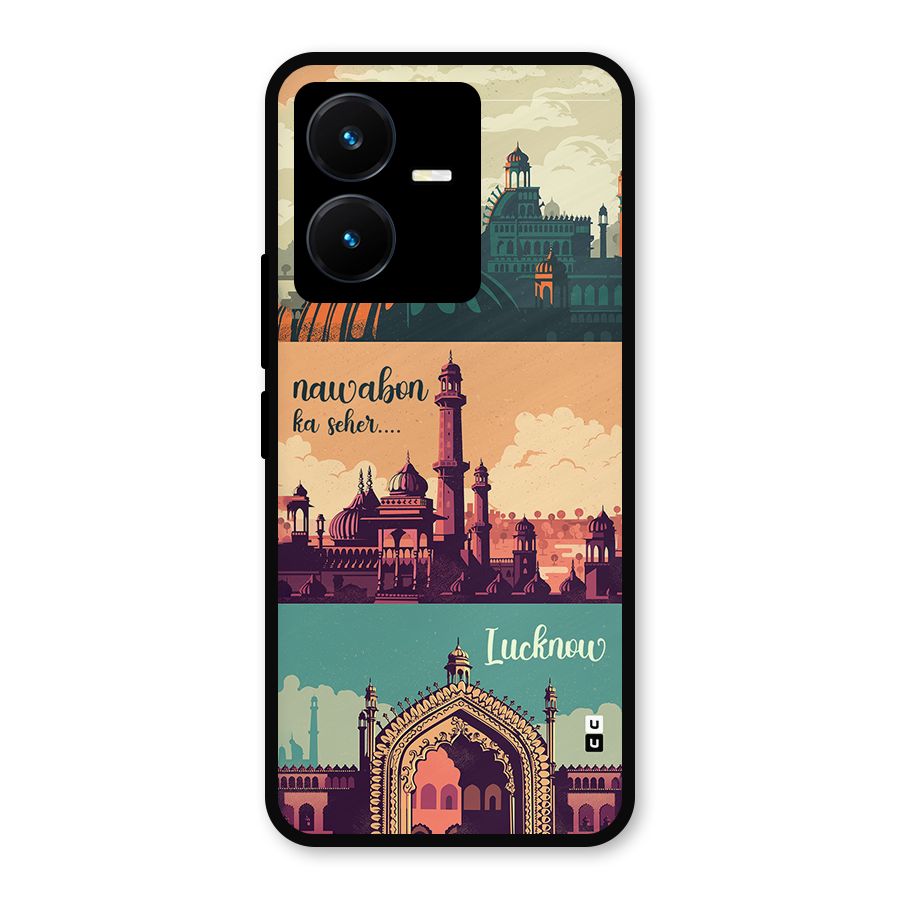 Lucknow City Metal Back Case for Vivo Y22