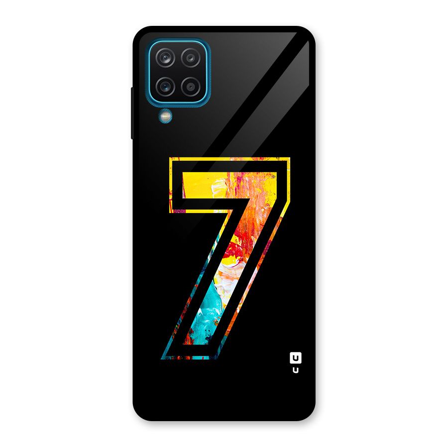 Lucky Number Glass Back Case for Galaxy A12