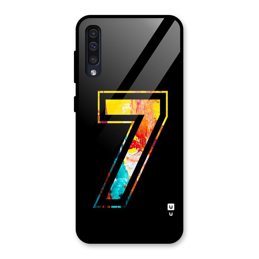 Lucky Number Glass Back Case for Galaxy A50