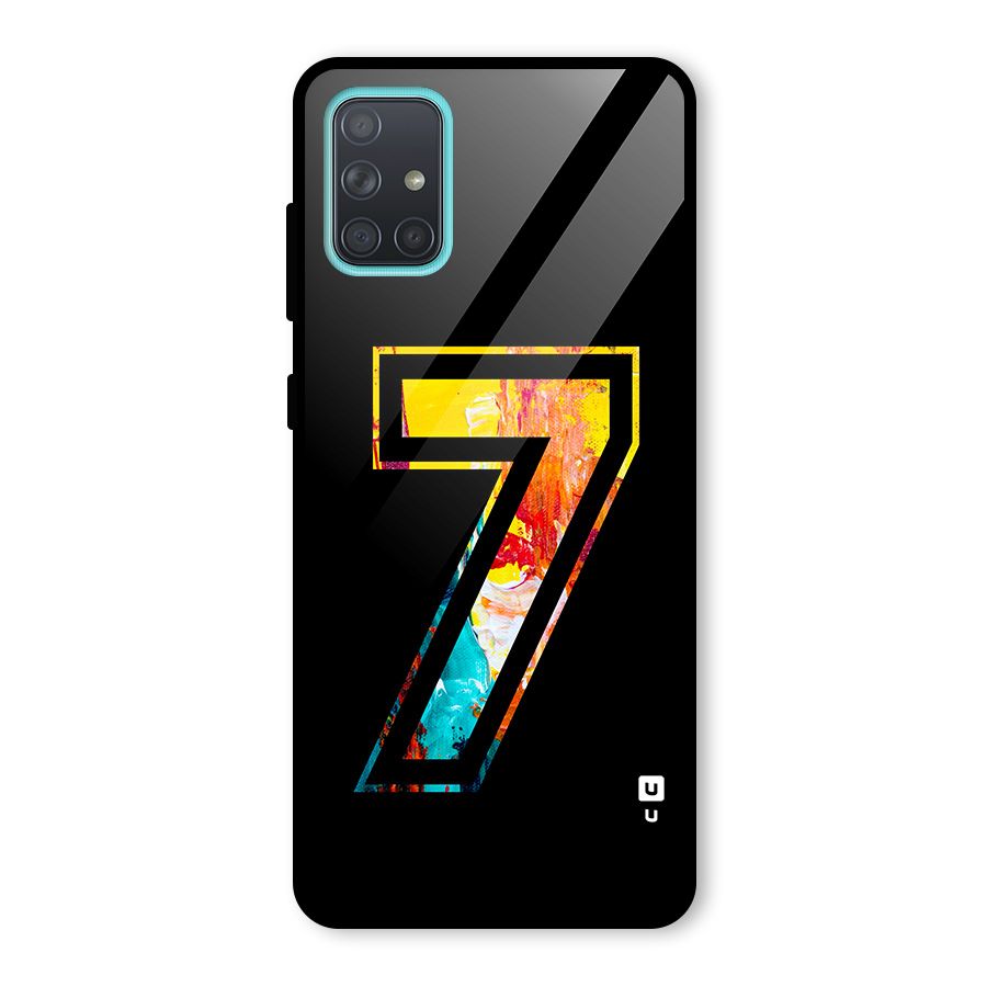 Lucky Number Glass Back Case for Galaxy A71