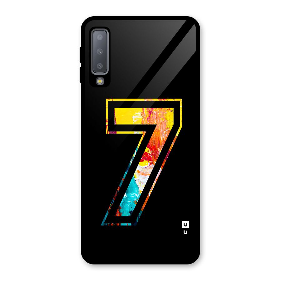 Lucky Number Glass Back Case for Galaxy A7 (2018)