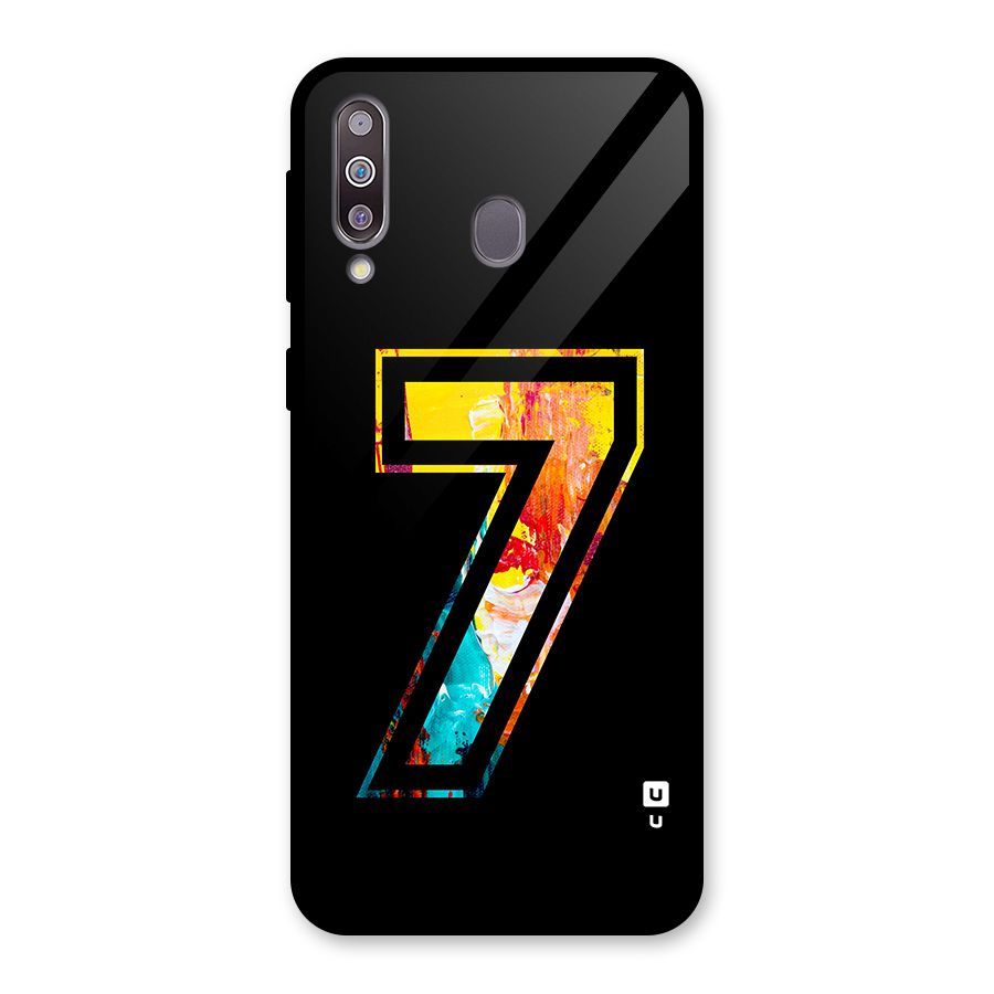 Lucky Number Glass Back Case for Galaxy M30
