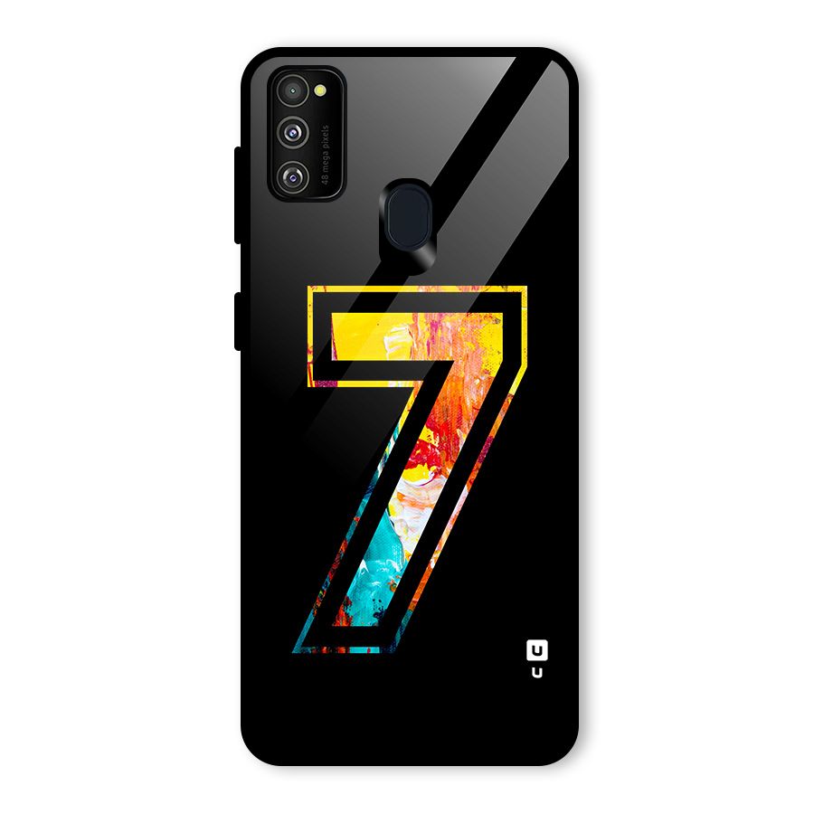 Lucky Number Glass Back Case for Galaxy M30s