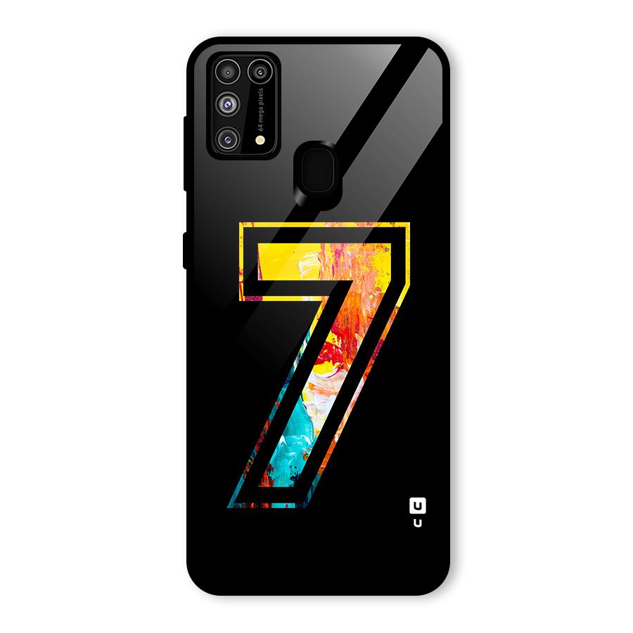 Lucky Number Glass Back Case for Galaxy M31