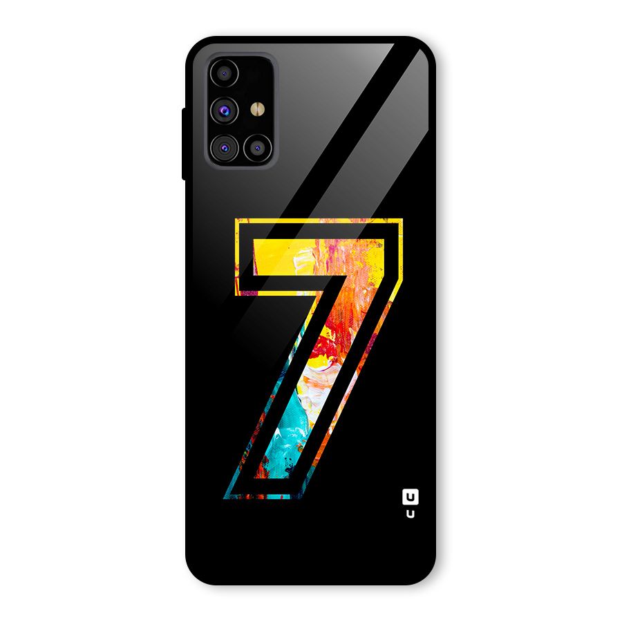 Lucky Number Glass Back Case for Galaxy M31s