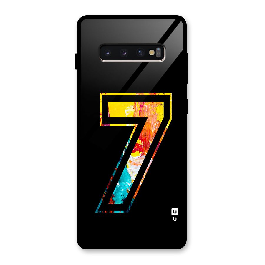 Lucky Number Glass Back Case for Galaxy S10 Plus