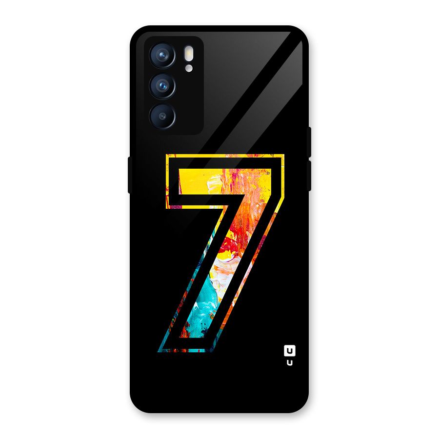 Lucky Number Glass Back Case for Oppo Reno6 5G