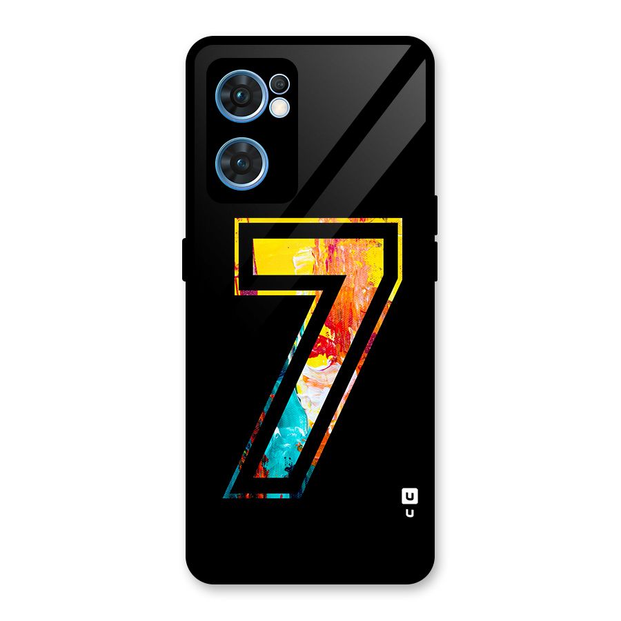 Lucky Number Glass Back Case for Oppo Reno7 5G