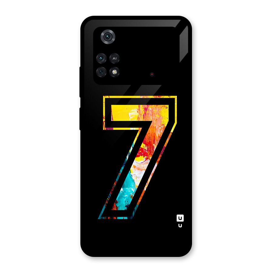 Lucky Number Glass Back Case for Poco M4 Pro 4G