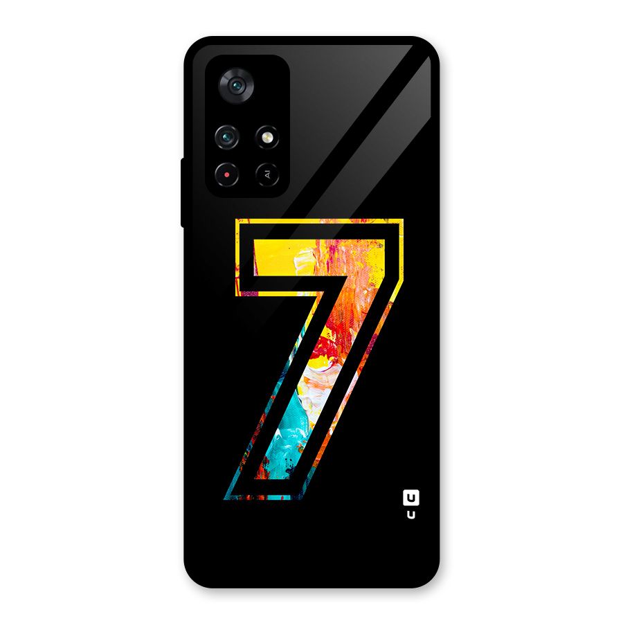 Lucky Number Glass Back Case for Poco M4 Pro 5G