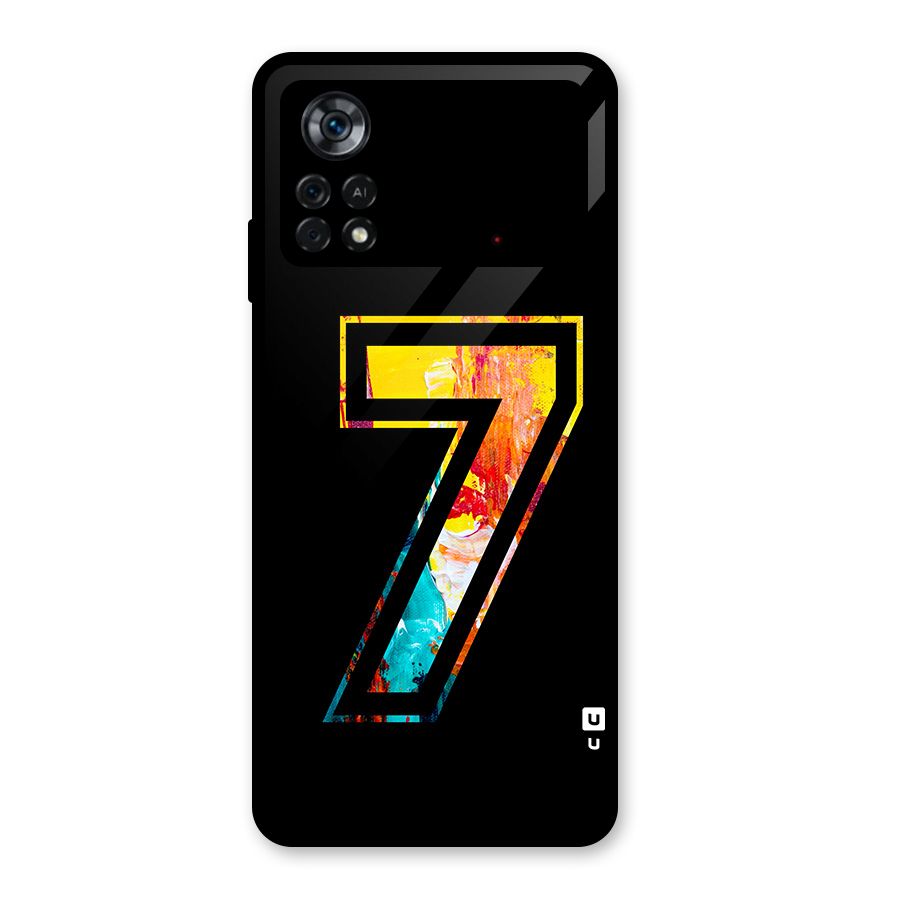 Lucky Number Glass Back Case for Poco X4 Pro 5G
