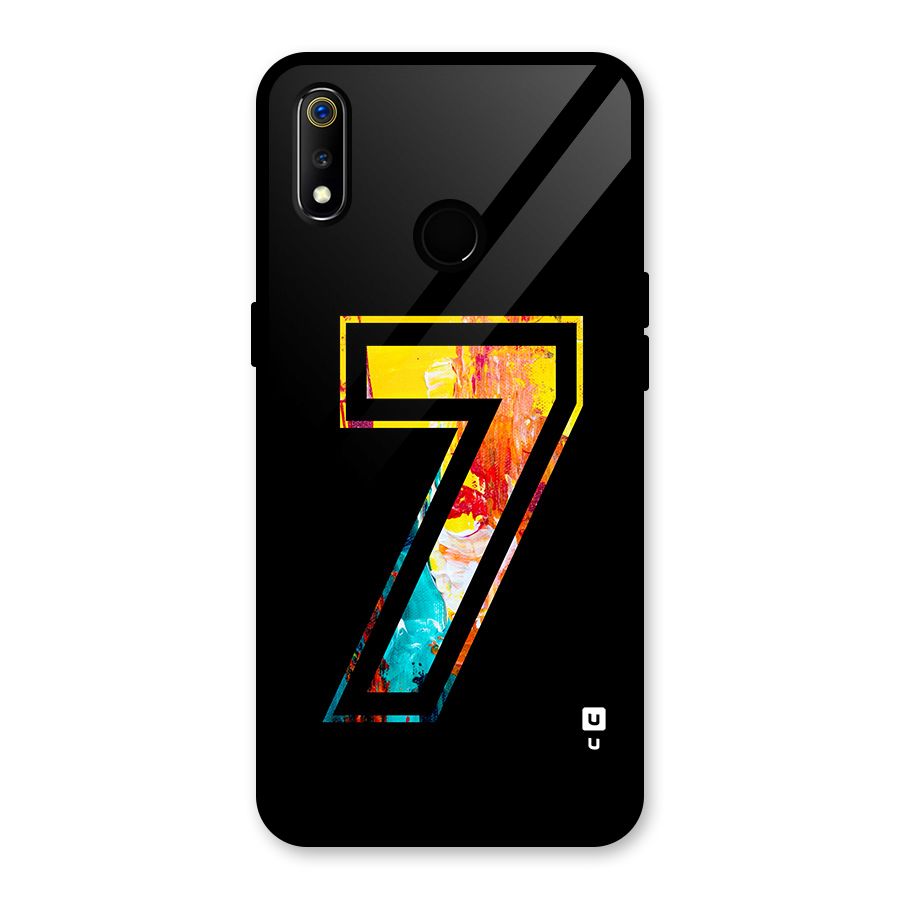 Lucky Number Glass Back Case for Realme 3