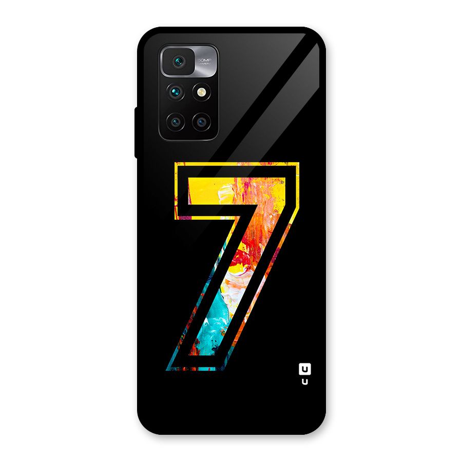 Lucky Number Glass Back Case for Redmi 10 Prime