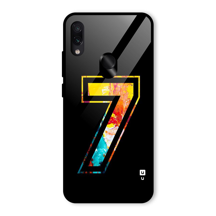 Lucky Number Glass Back Case for Redmi Note 7S