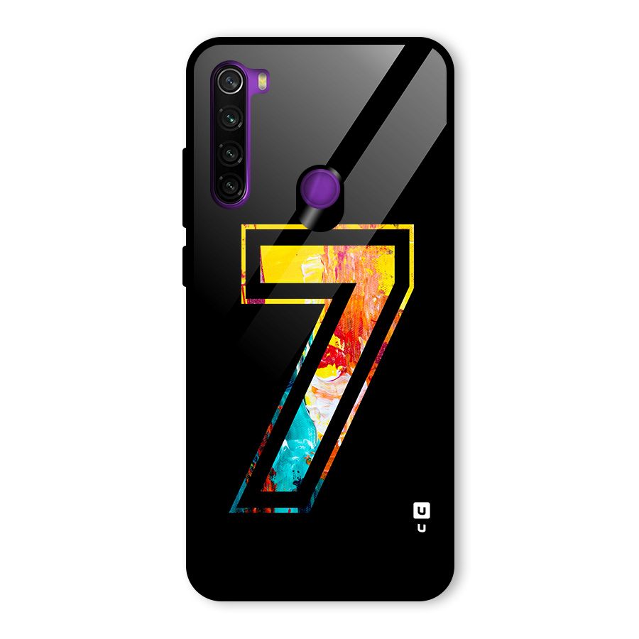 Lucky Number Glass Back Case for Redmi Note 8