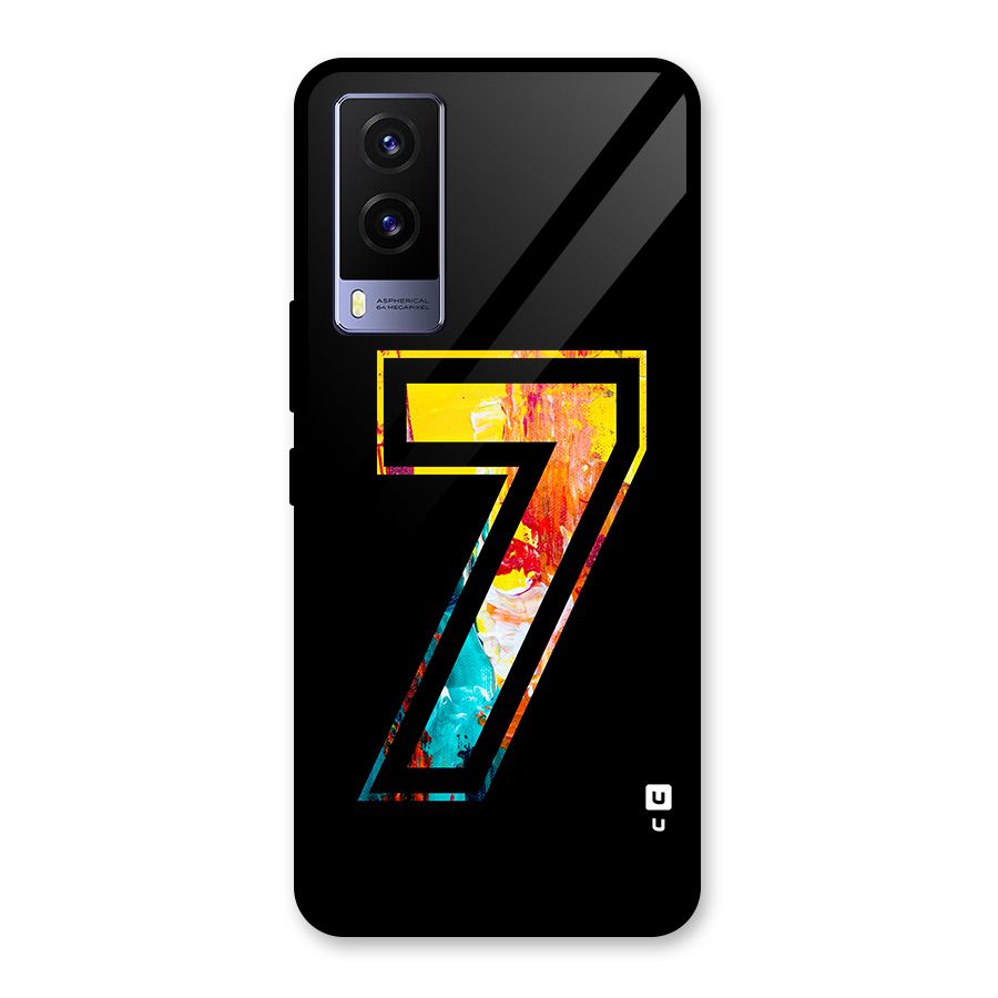Lucky Number Glass Back Case for Vivo V21e 5G