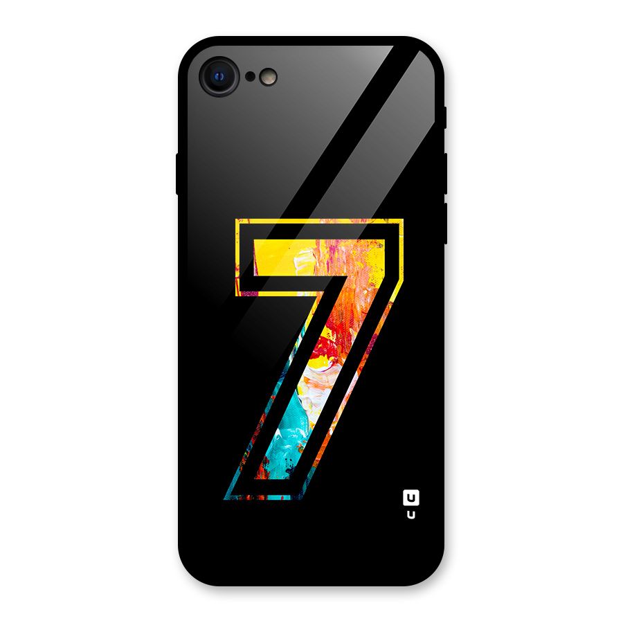 Lucky Number Glass Back Case for iPhone 7