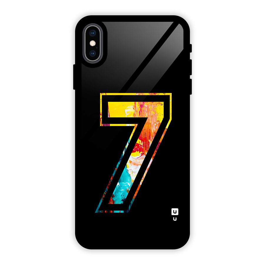Lucky Number Glass Back Case for iPhone XS Max