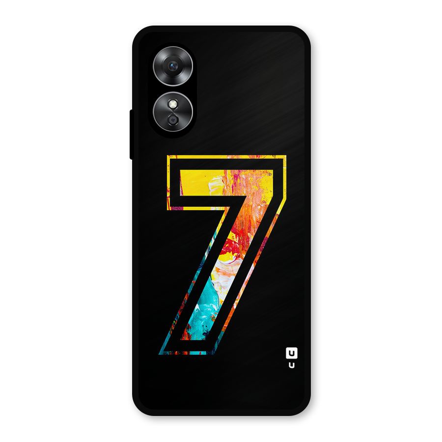 Lucky Number Metal Back Case for Oppo A17