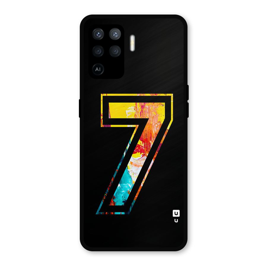 Lucky Number Metal Back Case for Oppo F19 Pro