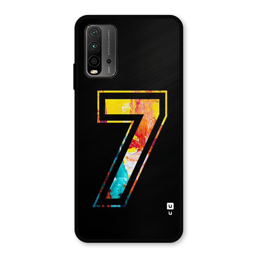 Lucky Number Metal Back Case for Redmi 9 Power