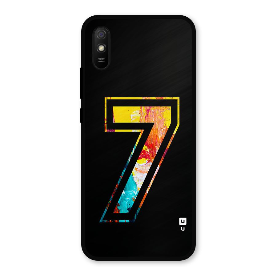 Lucky Number Metal Back Case for Redmi 9a